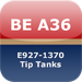 BE A36 Weight and Balance Calculator (E927-1370), with tip tanks)